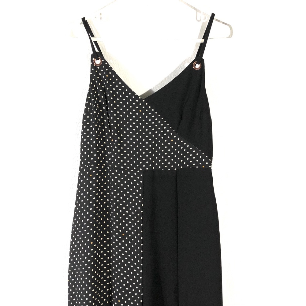Topshop Black/Cream Polka Dot Jumpsuit - Picture 5 of 8